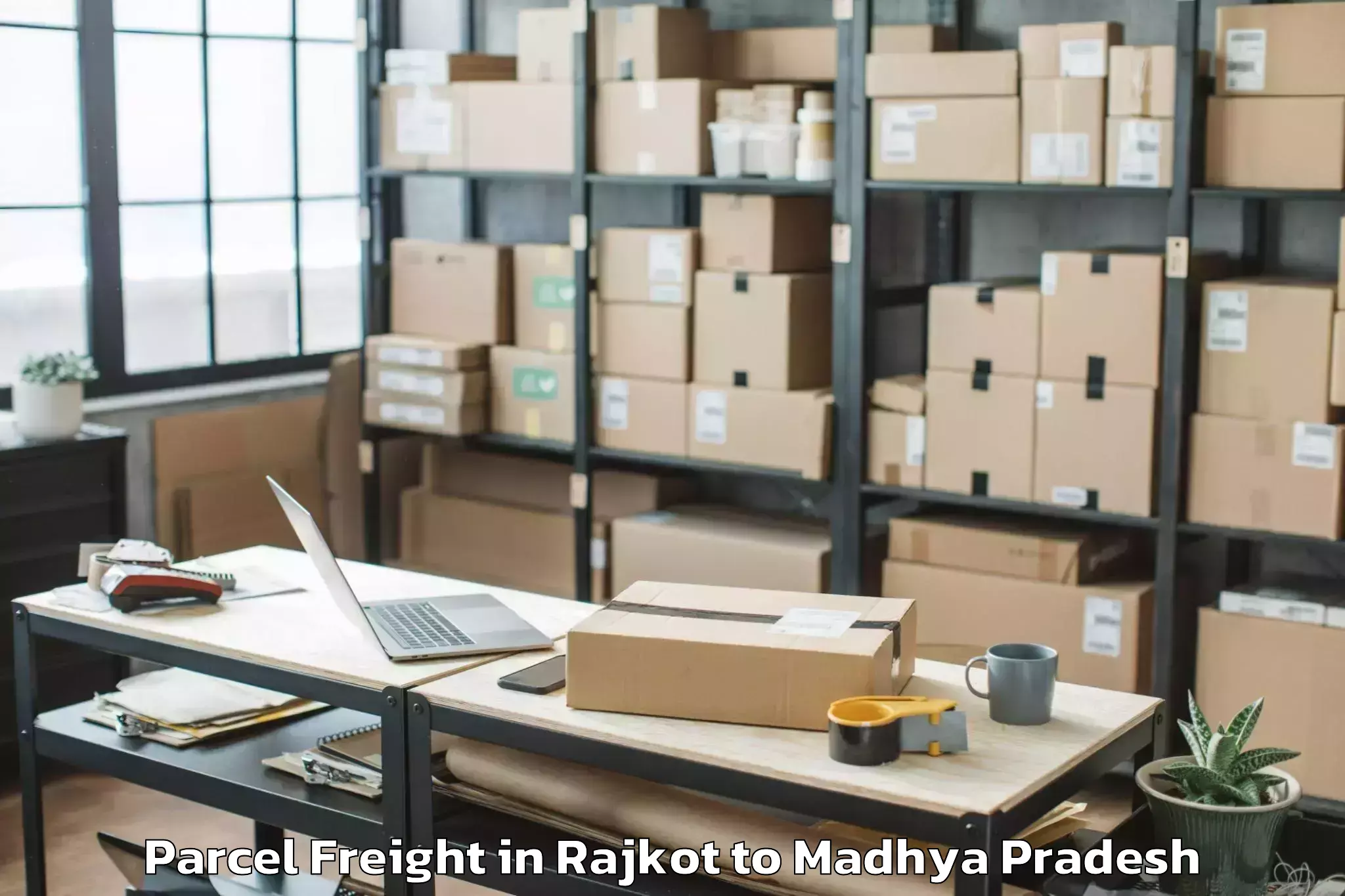 Top Rajkot to Mandleshwar Parcel Freight Available